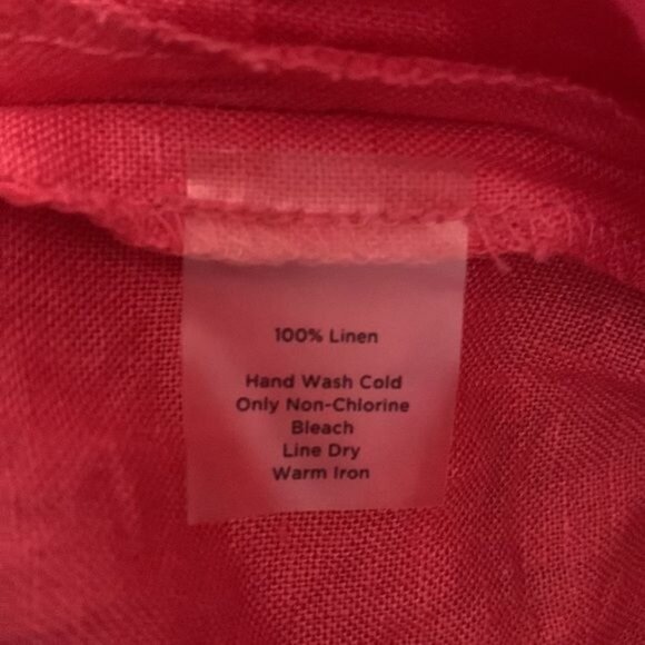 Talbots Womens Pure Irish Linen Red Sleeveless Top 6P - Picture 4 of 9